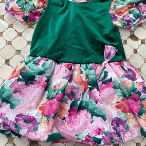 Rosanna Emerald and Floral Kids Dress